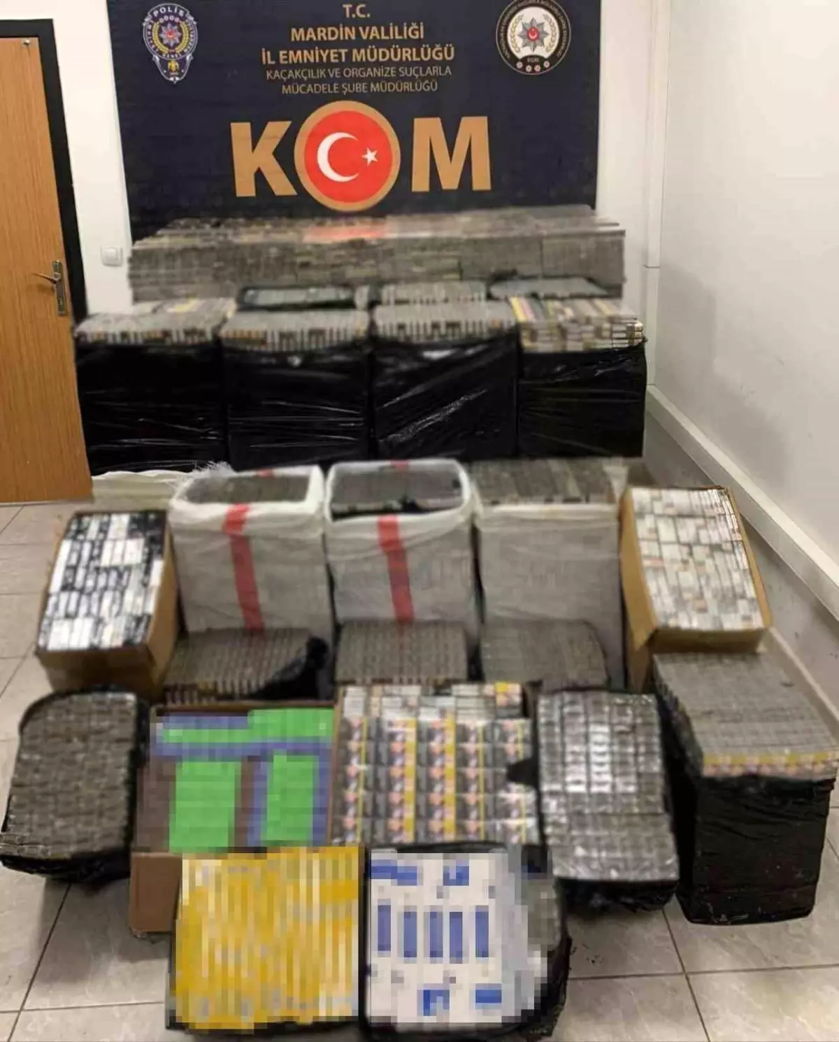 Mardin'de 40 bin paket kaçak sigara ele geçirildi