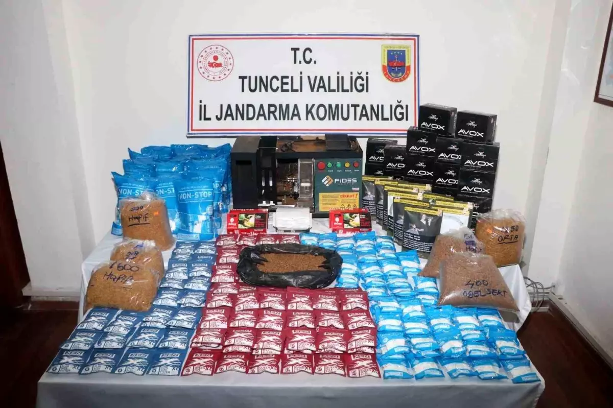 Tunceli'de kaçak alkol ve tütün operasyonu