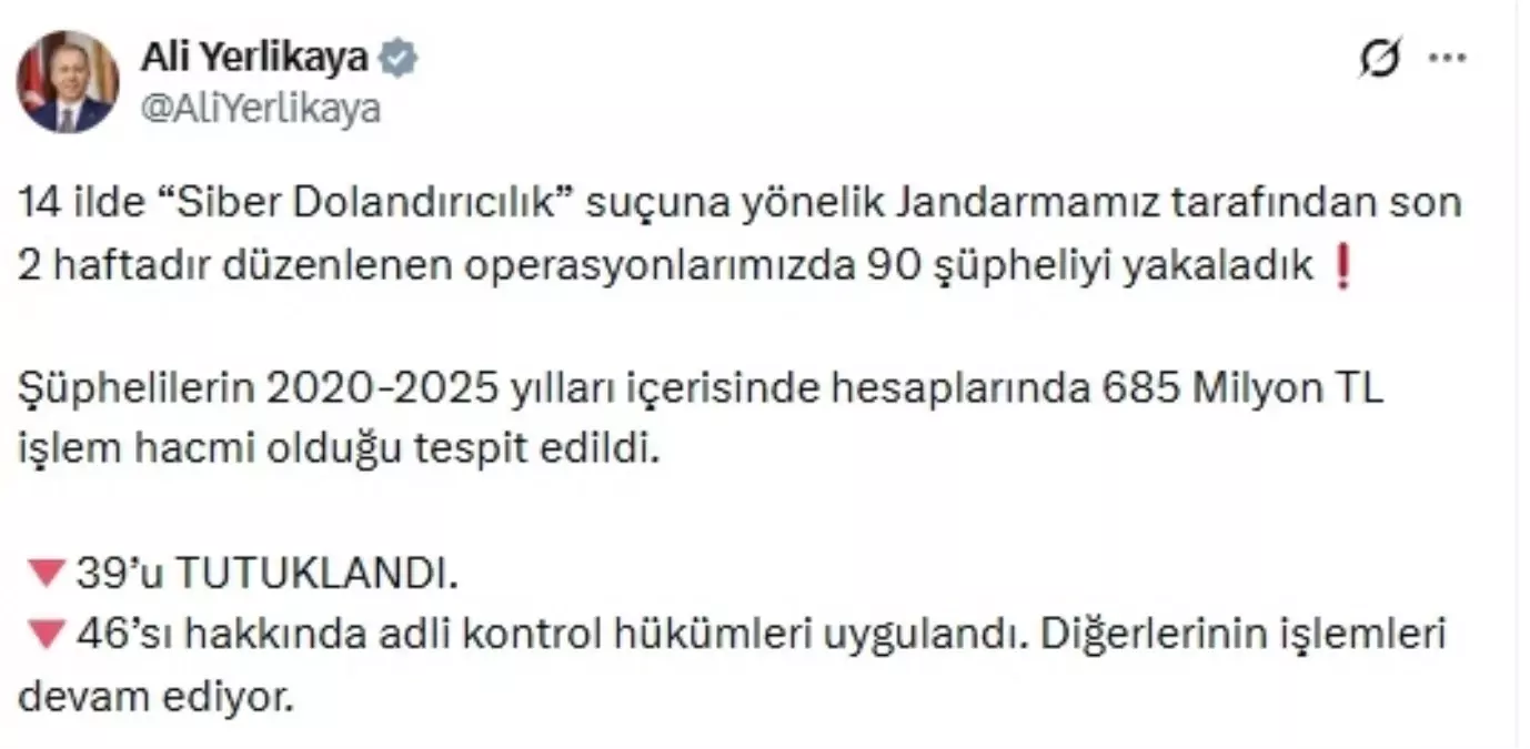 14 ilde 'siber suç' operasyonu: 39 tutuklama