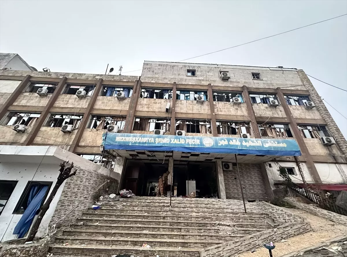 AA, YPG/SDG'nin Şeyh Maksud'da karargaha dönüştürdüğü hastaneyi görüntüledi