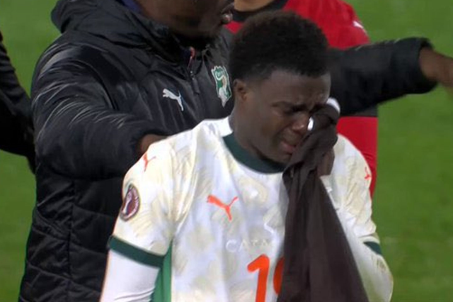 ساحل العاج ودع كأس أفريقيا، أولاي غمرته الدموع بعد المباراة