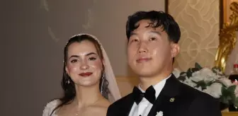 Güney Koreli damat ile Rizeli gelin dünyaevine girdi
