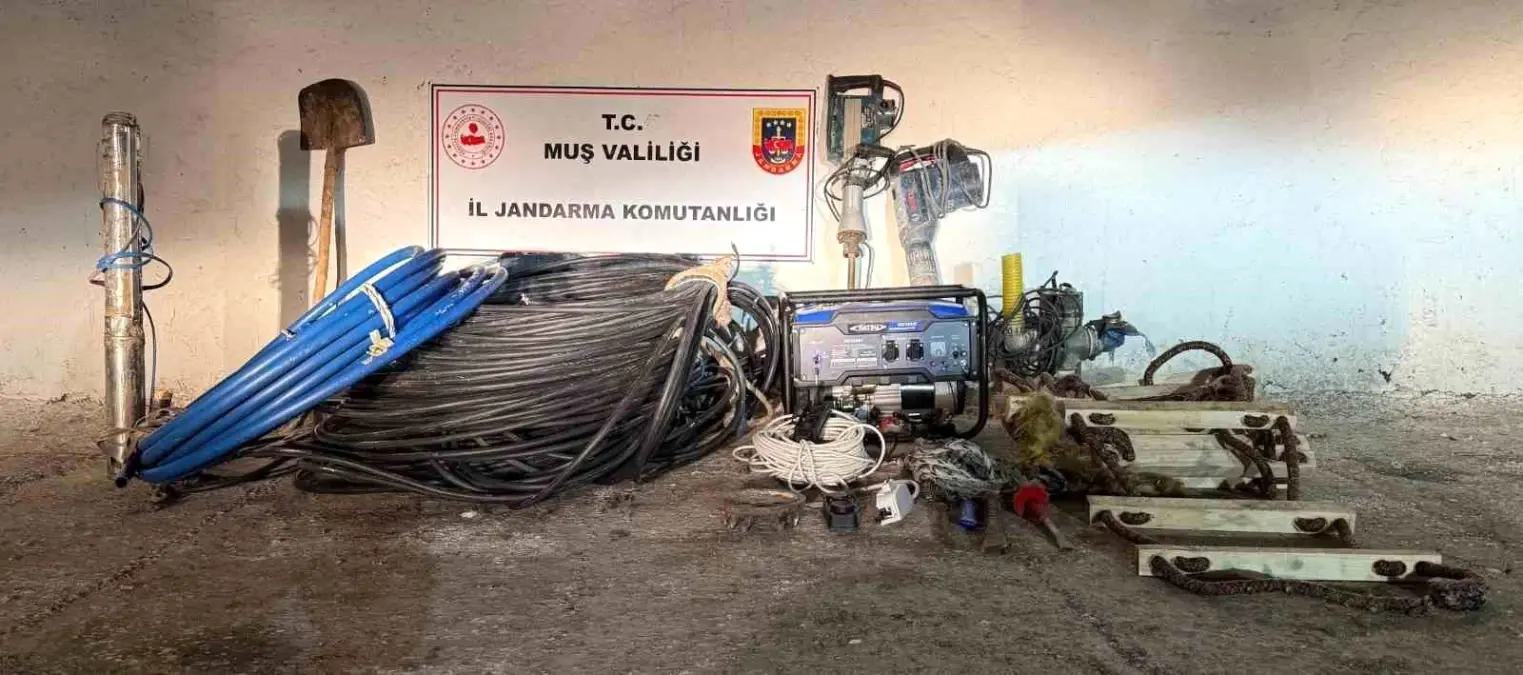 Muş'ta kaçak kazı operasyonu: 2 gözaltı