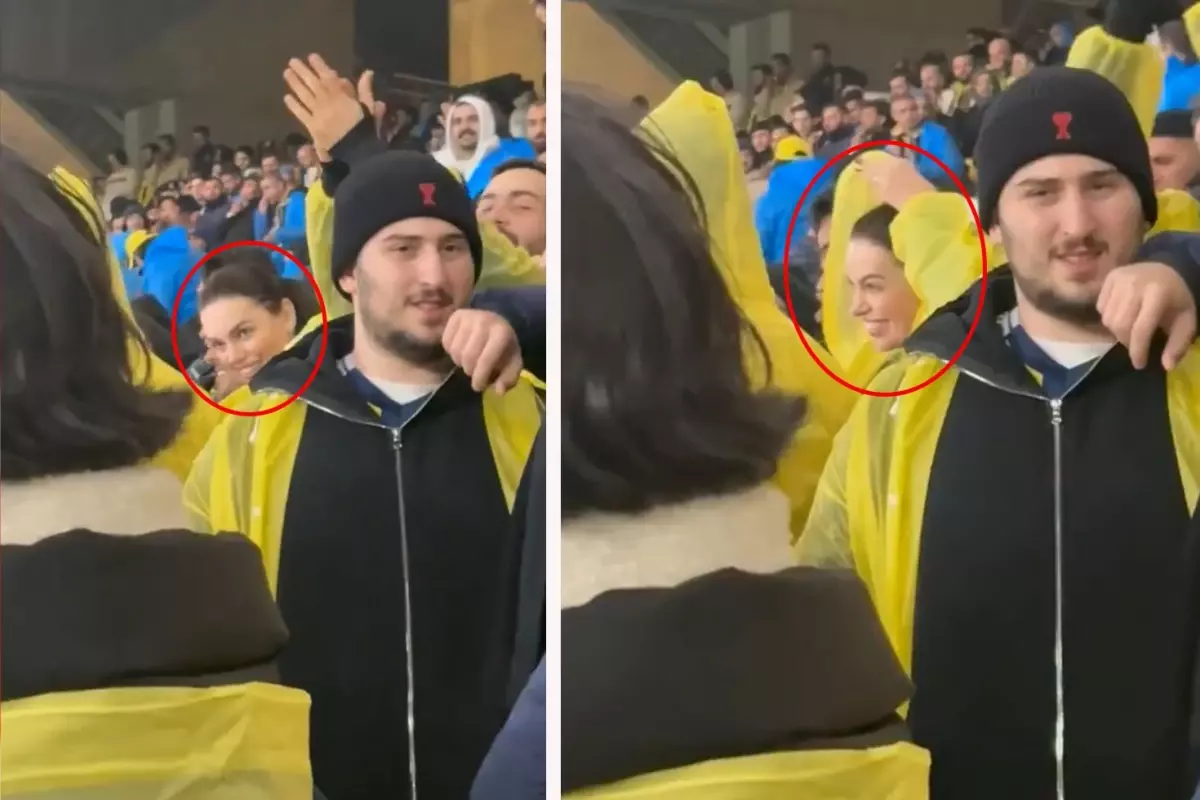 Yağmurluğunu giydi, taraftarın arasına girdi! Ederson'un eşi Türkiye'ye çabuk uyum sağladı