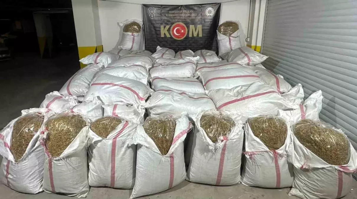 Eskişehir'de 7 milyon 300 bin dal makaron, 1 ton kaçak tütün ele geçirildi