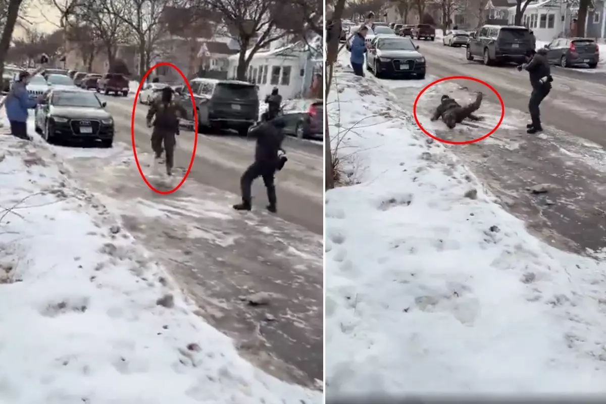 Polislerle böyle alay ettiler! Koşarken bir anda yere düştü