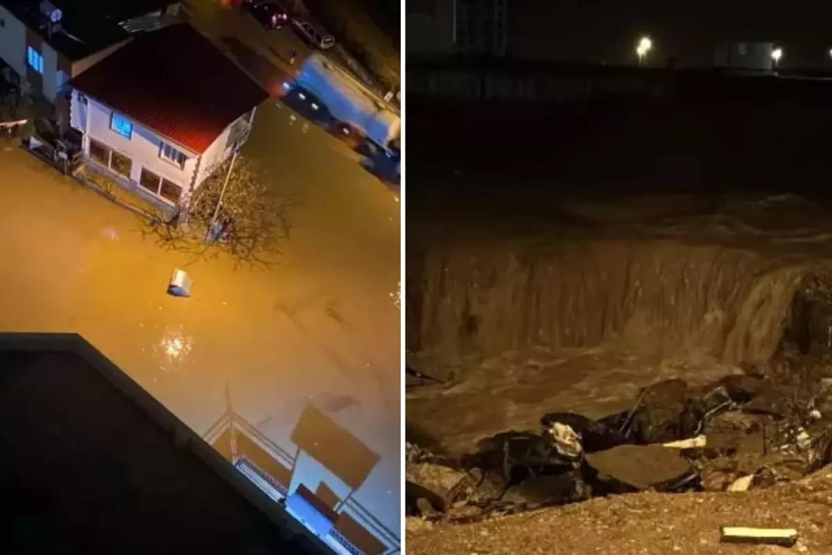 Sağanak hayatını felç etti! Yollar göle döndü, araçlar mahsur kaldı