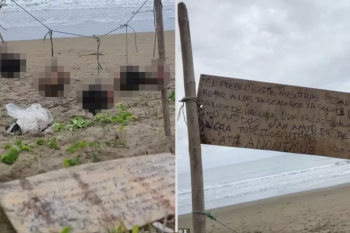 Ülkede şok etkisi yaratan görüntü: İpe asılı 5 insan kafası bulundu