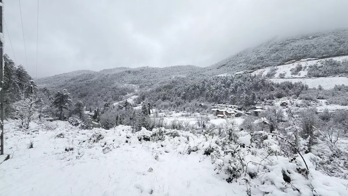 Bartın'da kar yağışı nedeniyle 43 köy yolu ulaşıma kapandı