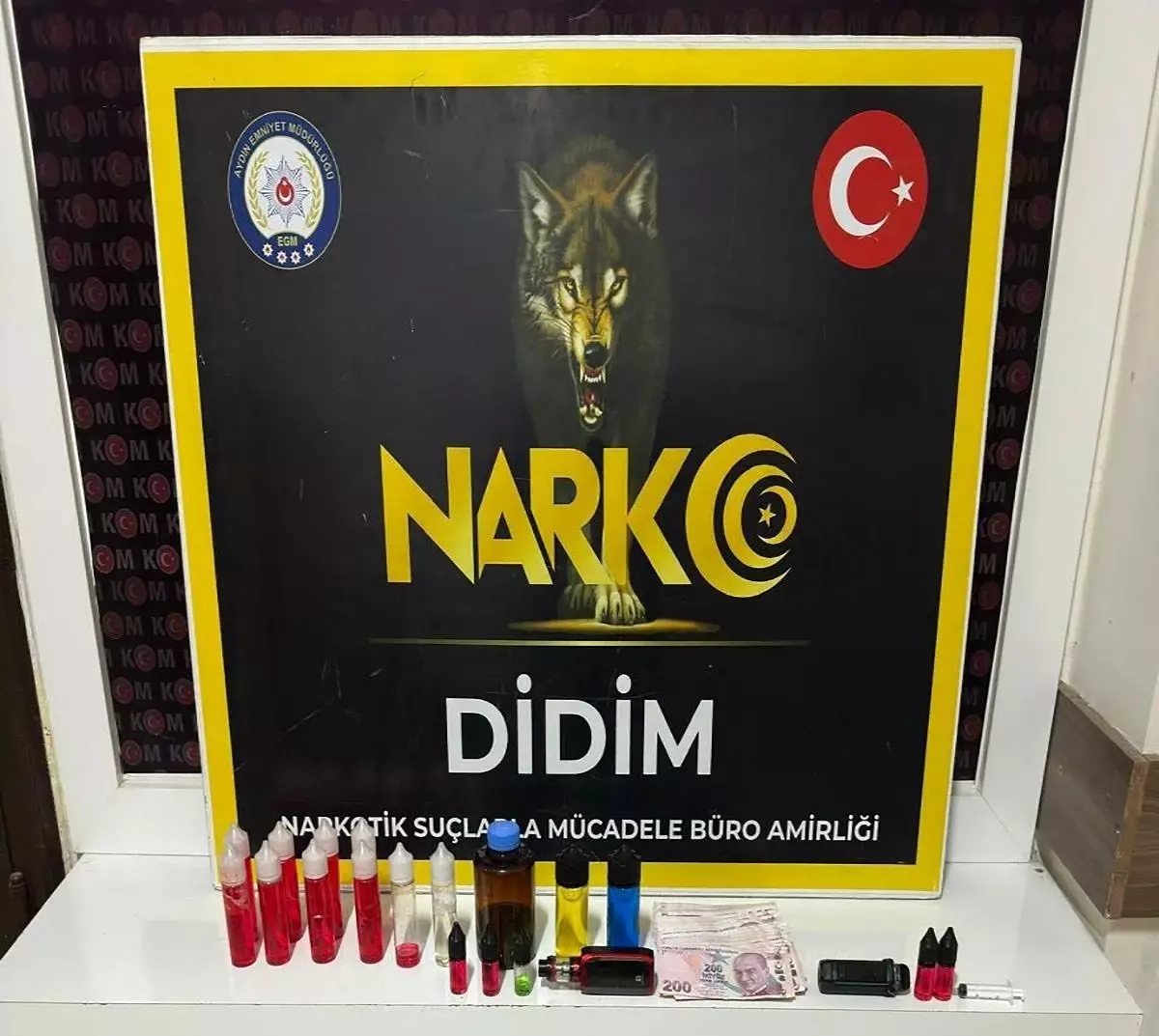 Didim'de 1 kilo sıvı uyuşturucu ele geçirildi