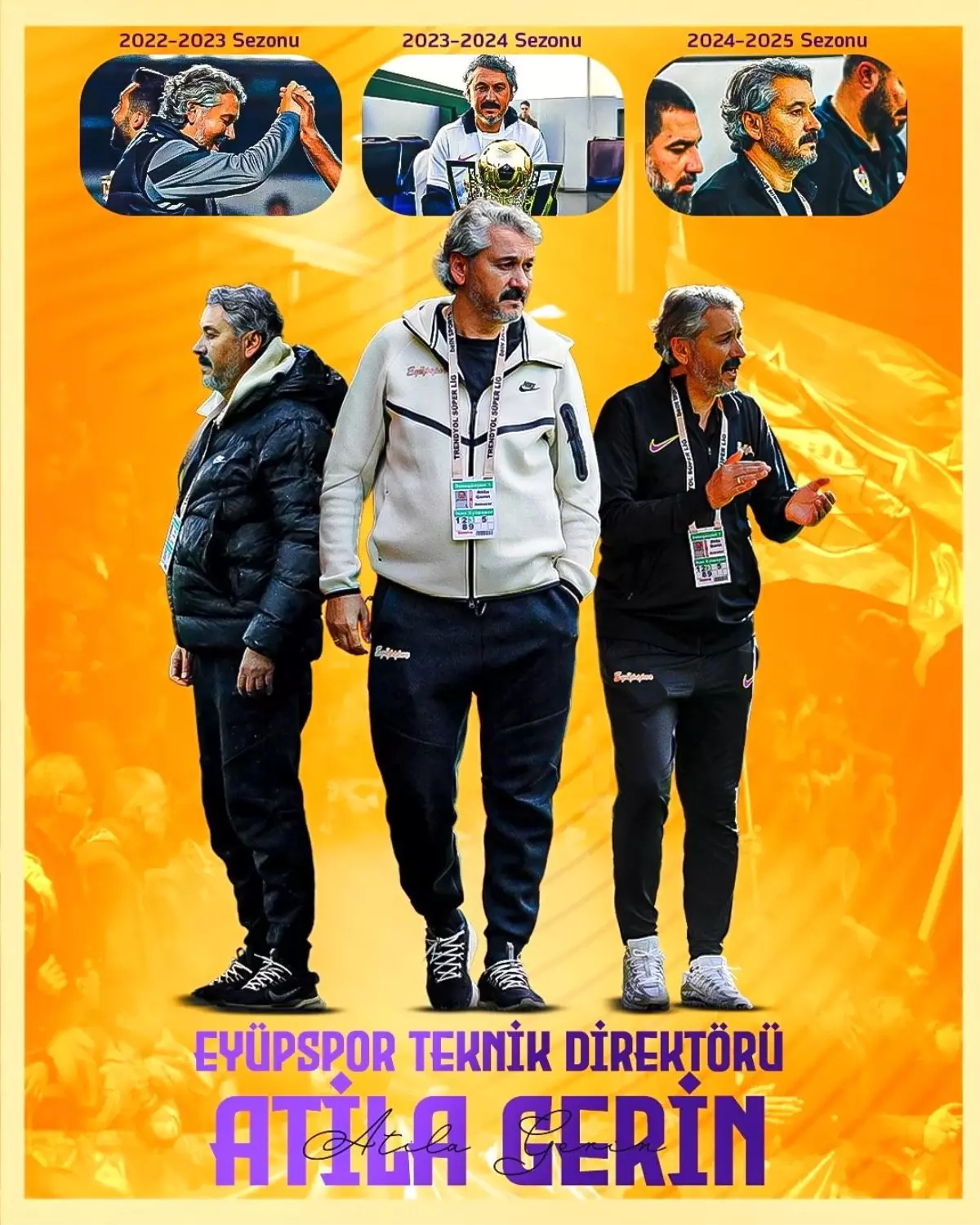 Eyüpspor'da teknik direktörlük görevine Atila Gerin getirildi