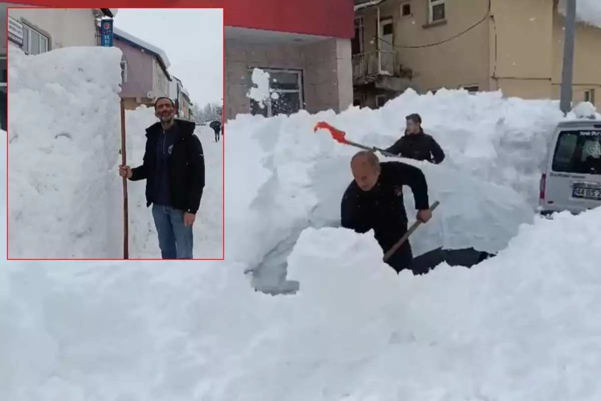 Görüntü Türkiye'den: İki gündür aralıksız yağıyor, şehir kara gömüldü