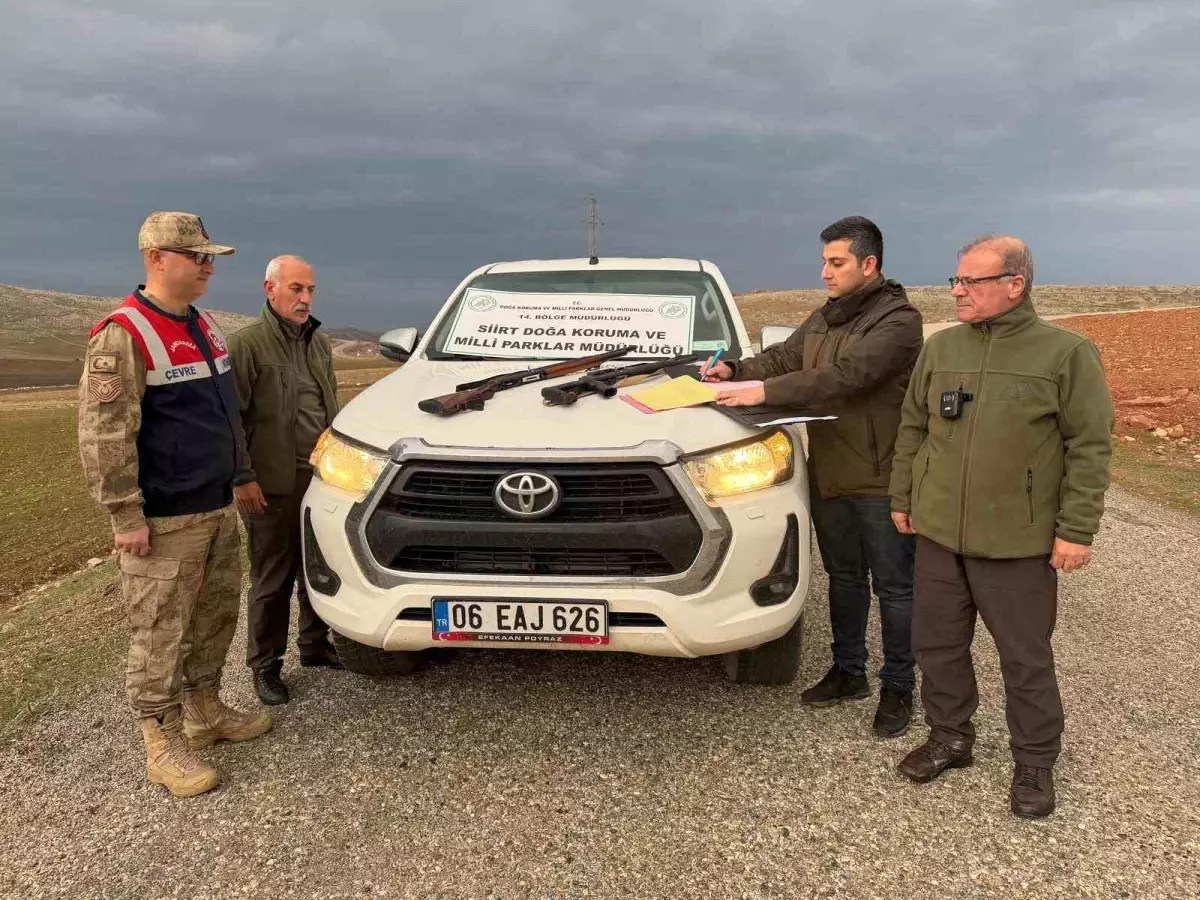 Siirt'te iki kaçak avcıya 38 bin lira ceza