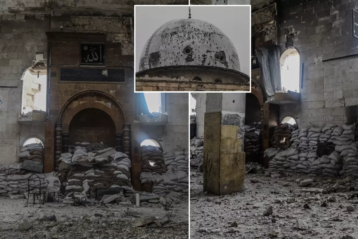Terör örgütünün askeri karargah olarak kullandığı cami ilk kez görüntülendi