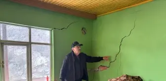 Bartın'da heyelan nedeniyle 15 evde çatlaklar oluştu