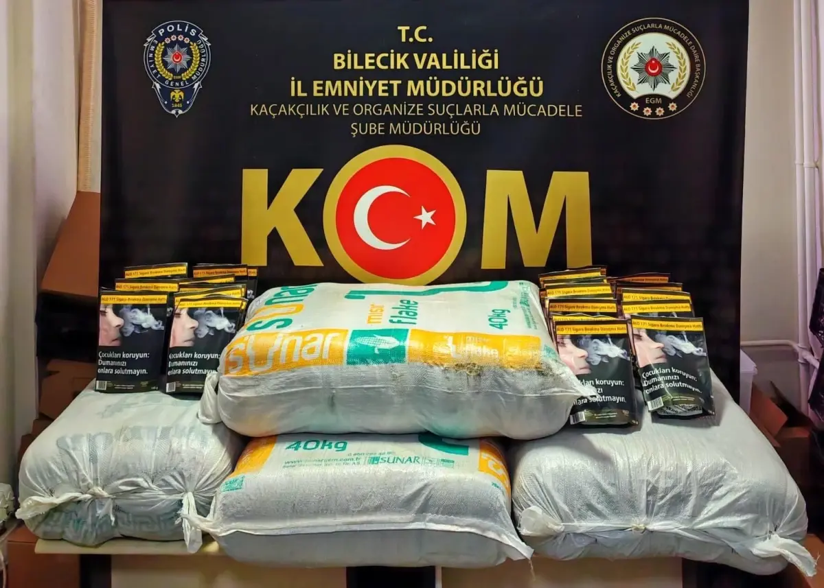 Bilecik'te 123 kilo kaçak tütün ele geçirildi