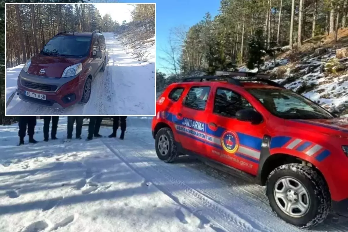 Kazdağları'nda karda mahsur kalan 4 kişiyi jandarma kurtardı
