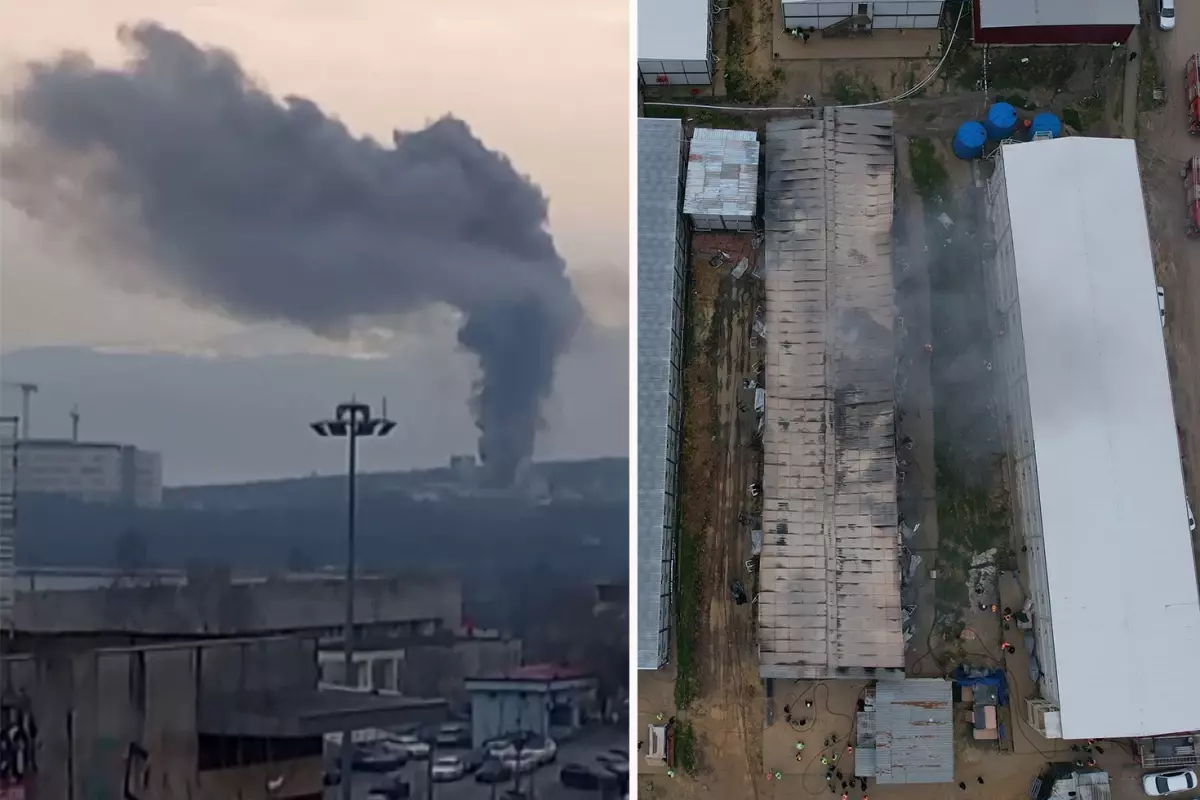 Kentin dört bir yanından görülen şehir hastanesi yangını kontrol altına alındı