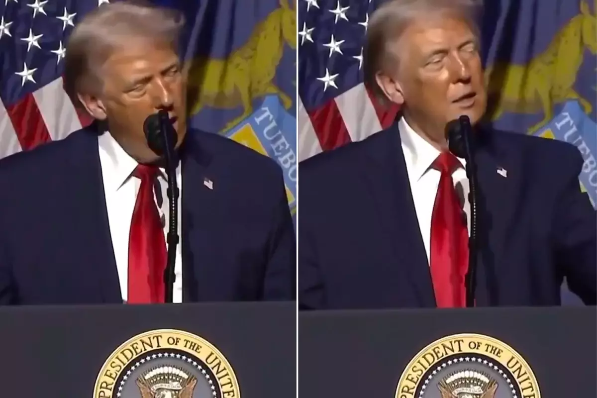 Trump, Detroit'te Biden'in öksürmesini taklit etti