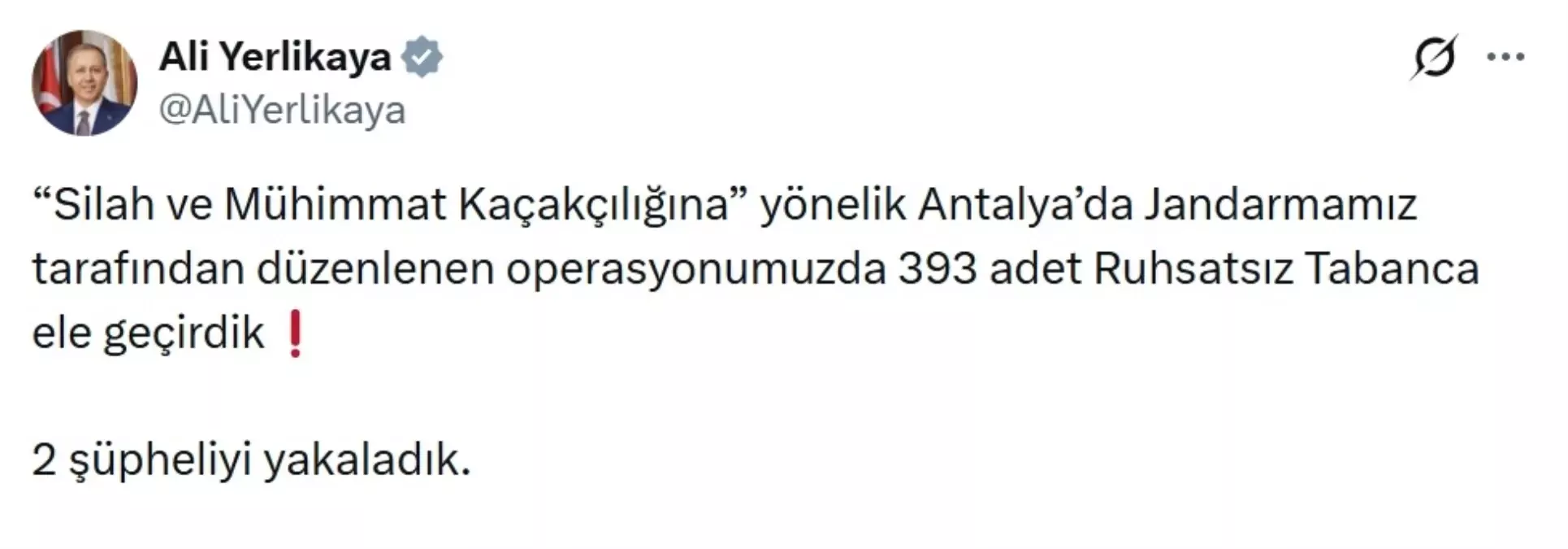 Antalya'da 393 ruhsatsız tabanca ele geçirildi: 2 gözaltı