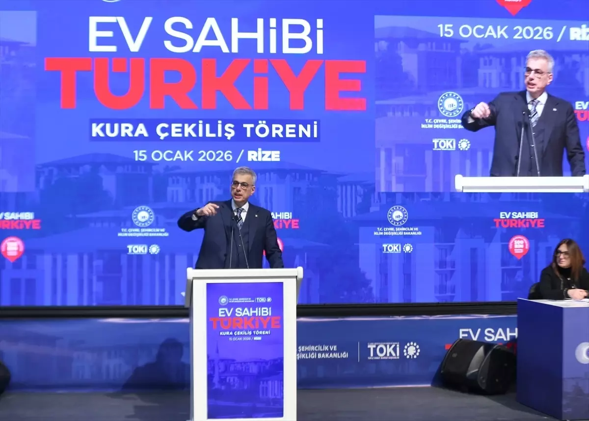 Bakan Memişoğlu, Rize'de "Ev Sahibi Türkiye Kura Çekim Töreni"nde konuştu Açıklaması
