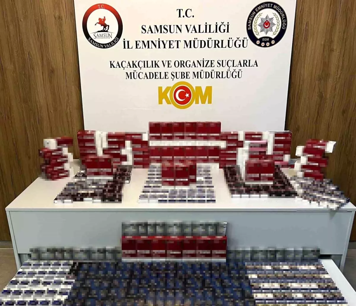 Samsun'da kaçak sigara operasyonu: 23 bin 160 makaron ele geçirildi