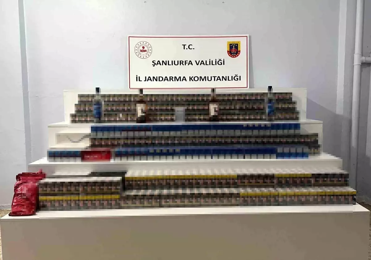 Şanlıurfa'da kaçak alkol ve sigara ele geçirildi