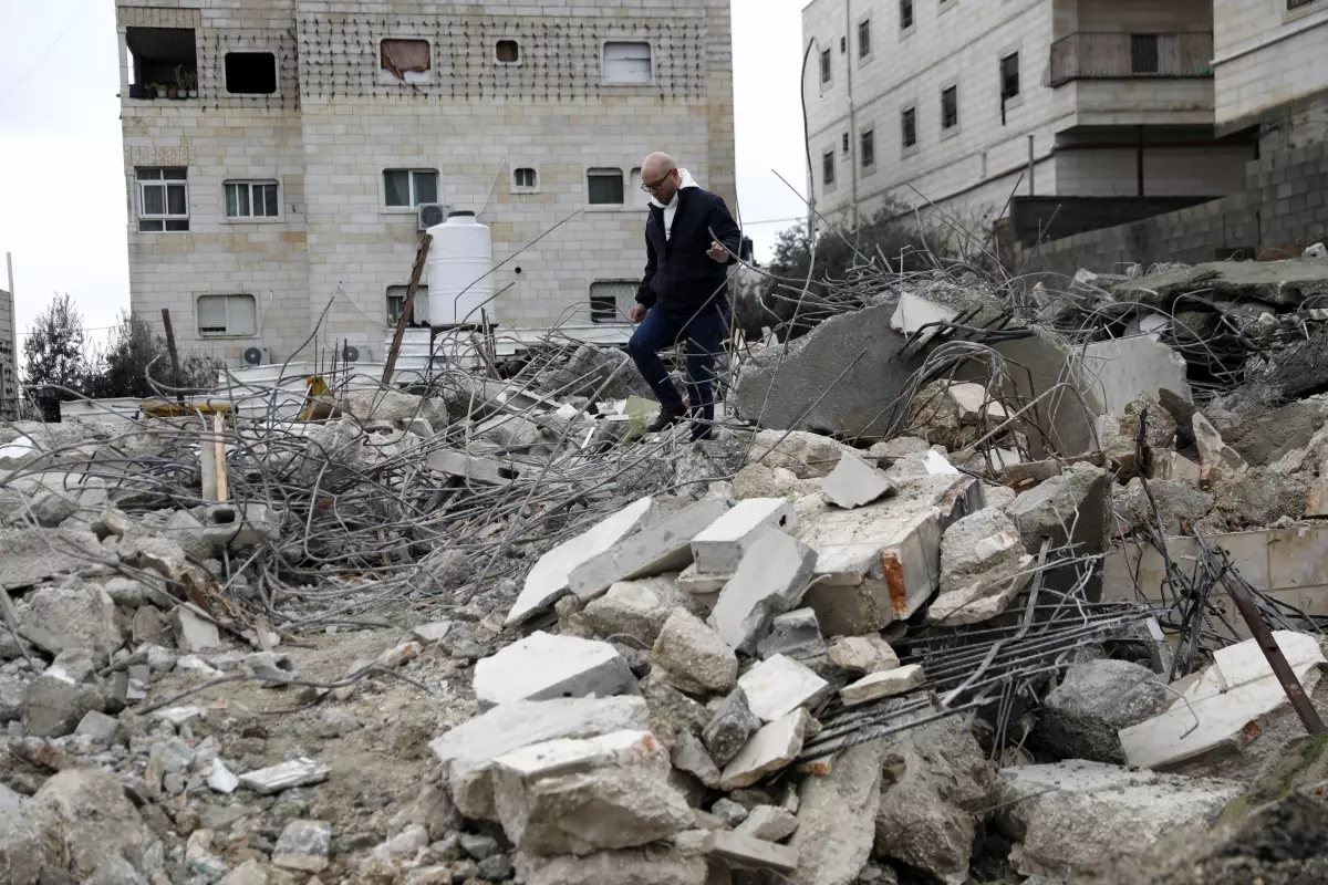 Albüm: İsrail Güçleri, Batı Şeria'da Filistinlilere Ait Bir Evi Yıktı