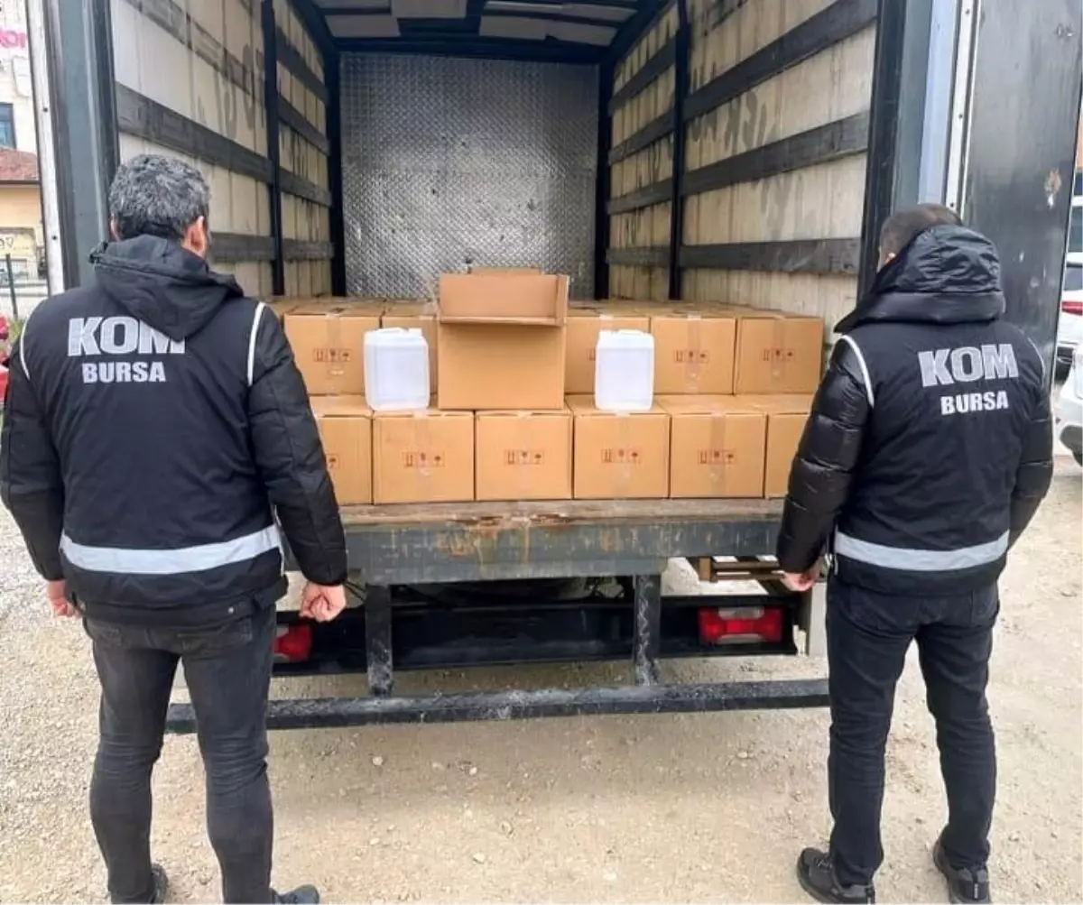 Bursa'da 1000 litre sahte alkol ele geçirildi