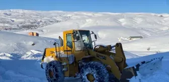 Karlıova'da karla mücadele çalışması yürütülüyor