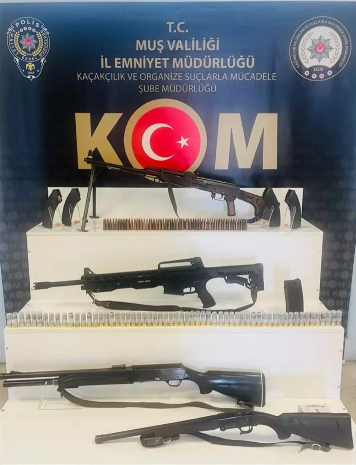 Muş'ta silah ve mühimmat operasyonunda 4 zanlı yakalandı