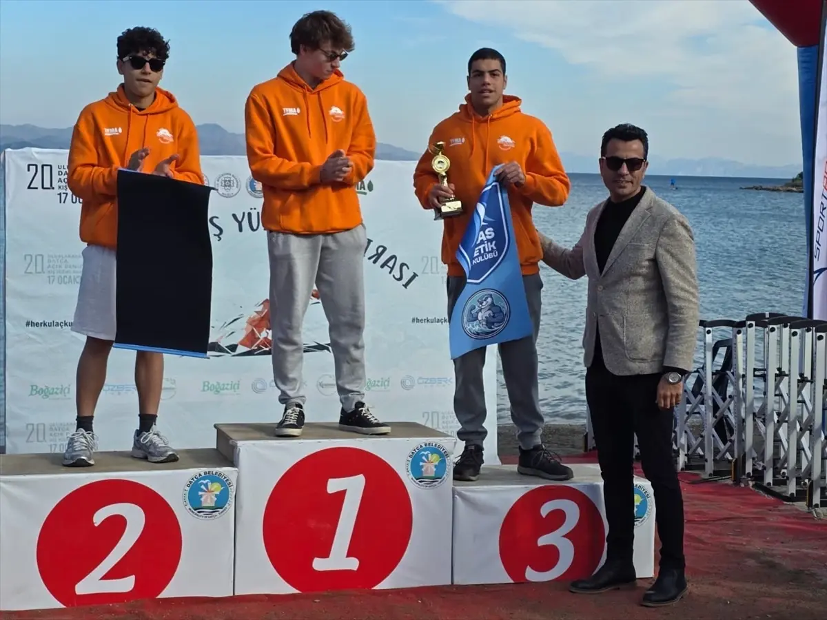 20. Uluslararası Datça Açık Deniz Kış Yüzme Maratonu yapıldı