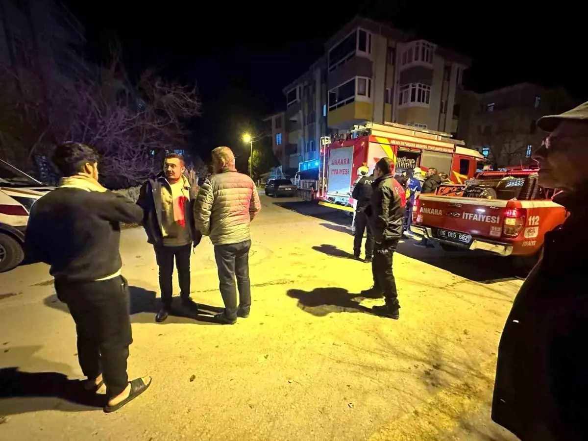 Ankara'da bir binada çıkan baca yangını söndürüldü