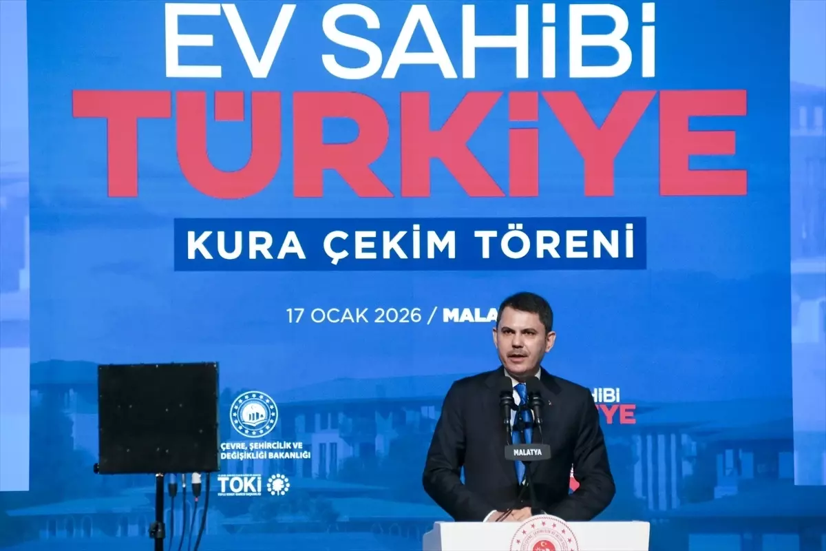 Bakan Kurum, Malatya'da "Ev Sahibi Türkiye Kura Çekim Töreni"nde konuştu Açıklaması