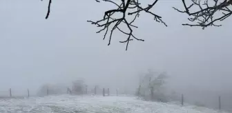 Çanakkale'nin yüksek kesimlerinde kar etkili oldu