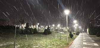 Çorlu'da kar yağışı başladı