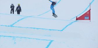 Erzincan'da Snowboard Cross Avrupa Kupası yarışları başladı