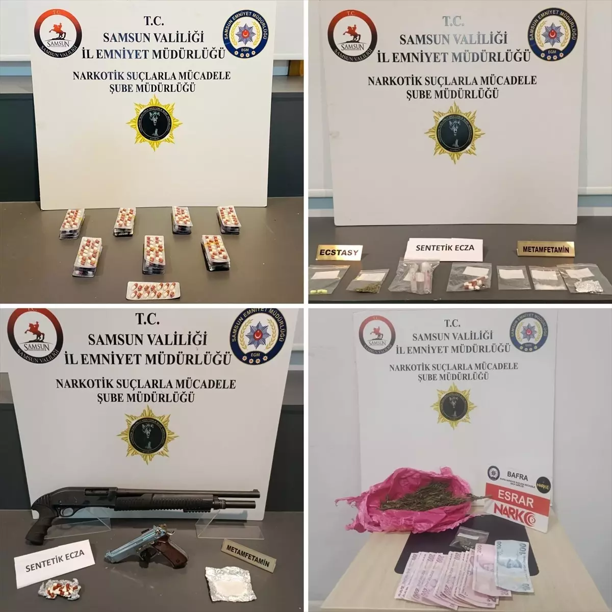 Samsun'da uyuşturucu operasyonlarında 6 zanlı yakalandı