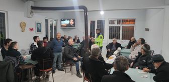 Alaçam'da jandarma trafik ekiplerinden sürücülere eğitim