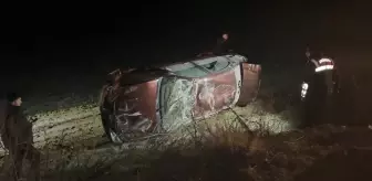 Kütahya'da tarlaya devrilen otomobildeki 1 kişi öldü, 1 kişi yaralandı