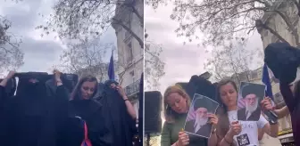 Parisli kadınlar İranlı hemcinsleri için soyundu