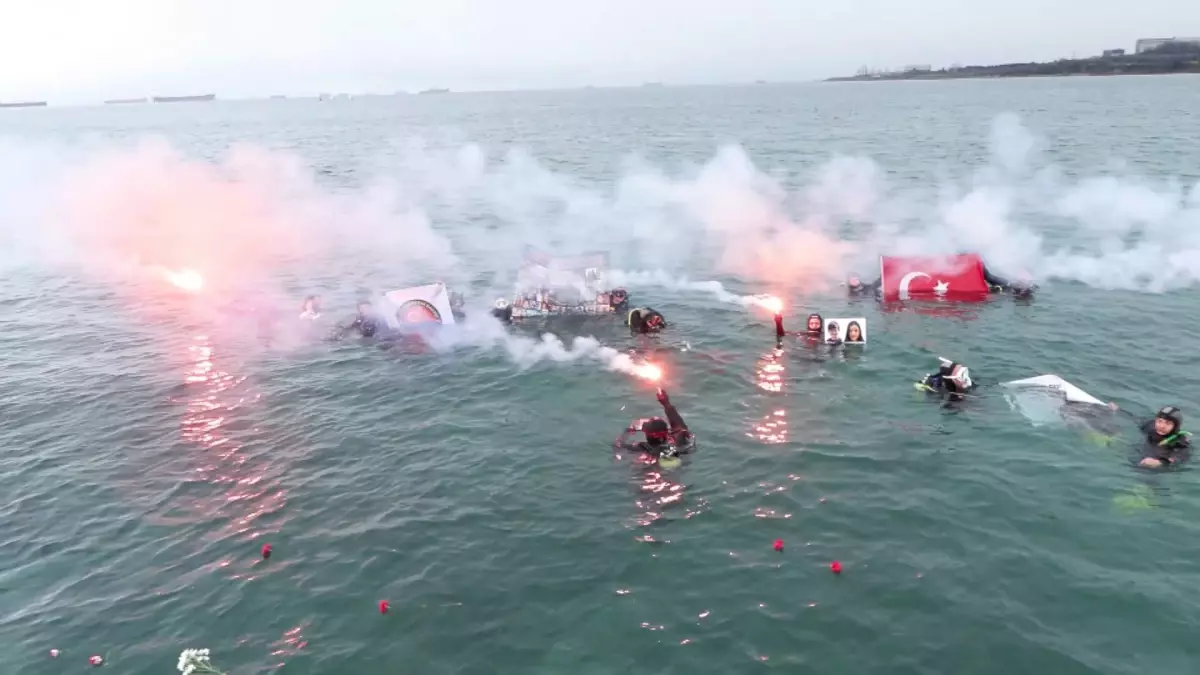 Bolu-Kartalkaya'daki Yangın Faciasında Ölenler İçin Saygı Dalışı Yapıldı