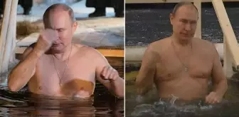 73 yaşındaki Putin yine bildiğiniz gibi! Buzlu suya dalış yaptı