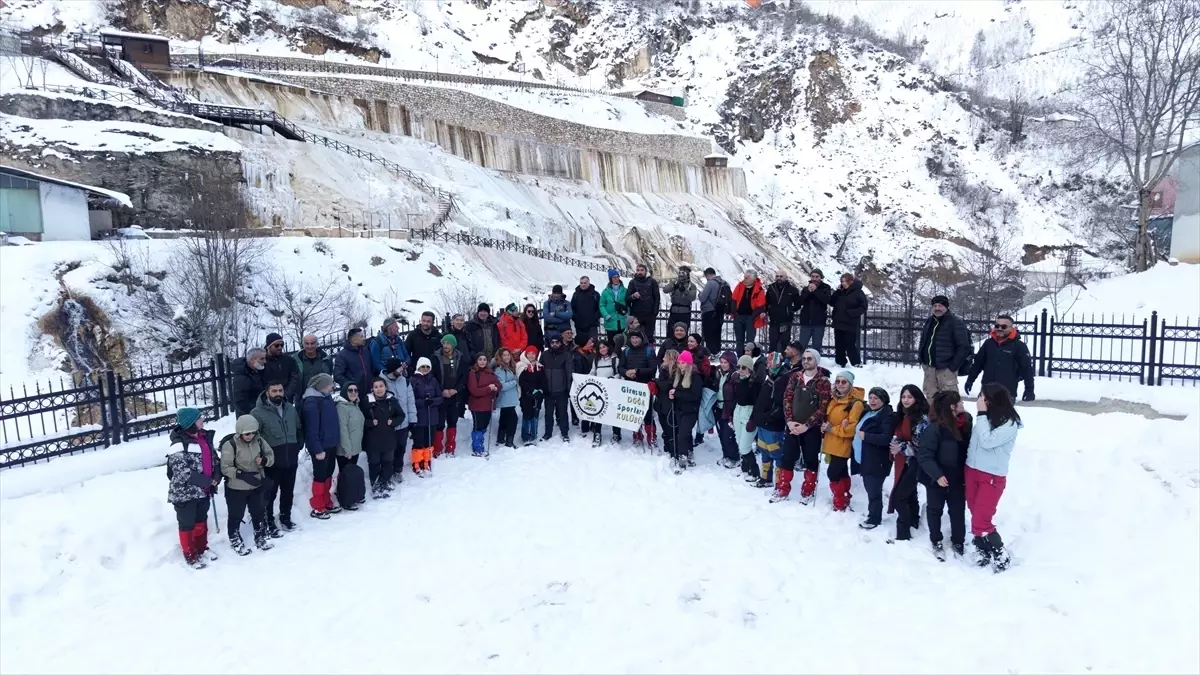 GİDOSK, Göksu travertenlerine kış yürüyüşü düzenledi