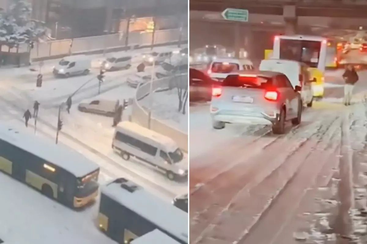 İstanbul karlar altında! Araçlar yollarda kaldı, Meteoroloji ve AKOM'dan yeni uyarı geldi