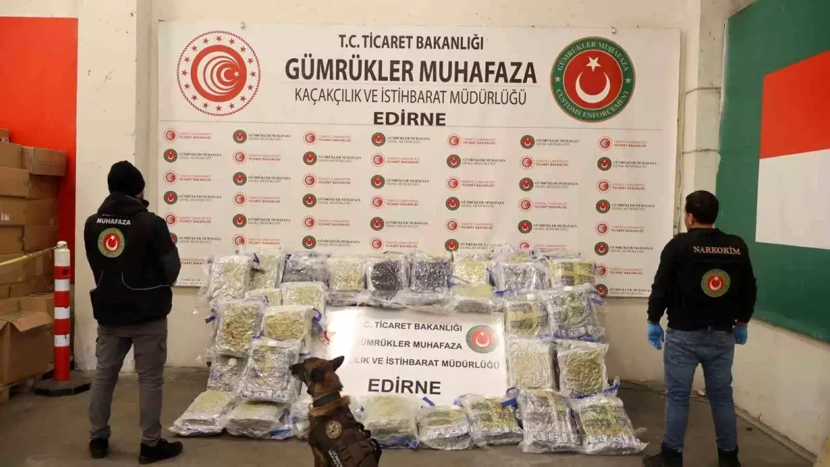 Kapıkule'de 144 kilo esrar ele geçirildi