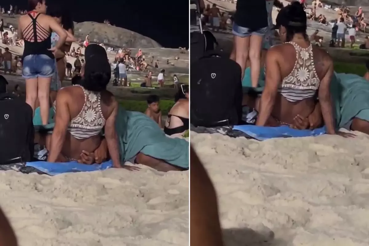Plajda çocukların önünde uygunsuz görüntüler
