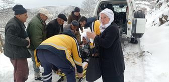 Tokat'ta rahatsızlanan yaşlı kadın için ekipler seferber oldu