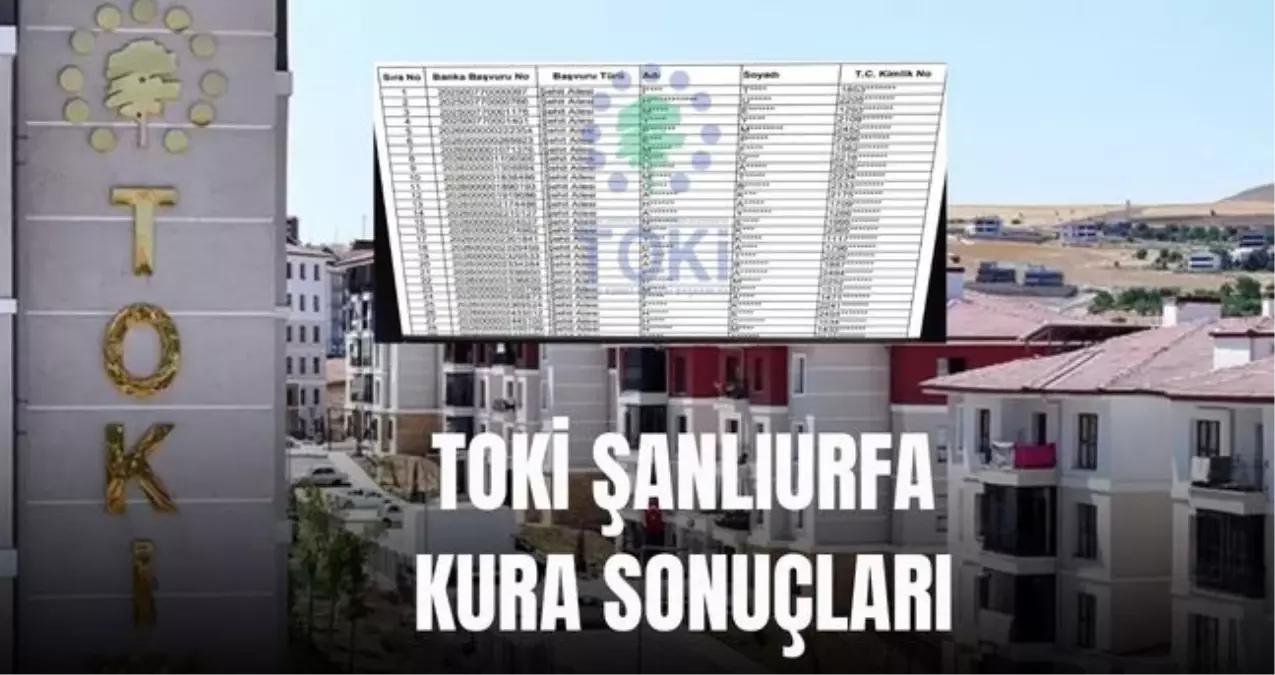 TOKİ KURA SONUÇLARI (TAM İSİM LİSTESİ): TOKİ Şanlıurfa kura sonuçları nasıl öğrenilir? TOKİ Şanlıurfa kura...