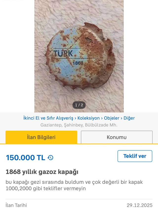 158 yillik gazoz kapagini satiliga cikardi talep 19483838 2049 m
